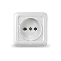 Розетка 1ОП б/з бел. Олимп