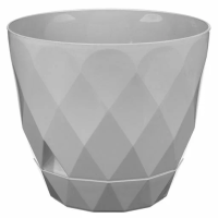 Горшок д/цветов 1,3л с поддоном (серый) "Laurel"