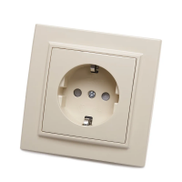 Розетка 1СП Эрна PSТ16-9010-02 сл/кость евро