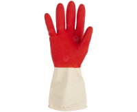 Перчатки СВЕРХПРОЧНЫЕ (белый+красный) XL БИКОЛОР
