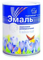 Эмаль акриловая "Радуга" 0,9кг серая универсальная