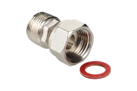 Полусгон с нак.гайкой 1/2"х1/2" г/ш никел.