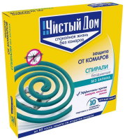 Чистый дом спирали от комаров 10шт.