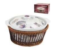 Кастрюля 2л керамика 22см Лаванда 496