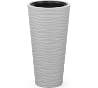 Кашпо "Оазис " 43л (со вставкой 10л) серый М 8079