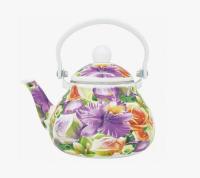 Чайник завар. 900мл.Орхидея эмаль