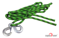 Трос-шнур альпинистский 5т 2 крюка 73755