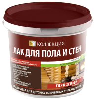 Лак д/пола и стен глянец. 0,9л акрил. "Коллекция" 