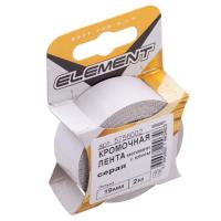 Кром.лента с клеем 19мм серая 2м