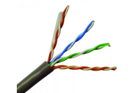 25998 Кабель U/UTP AWG Cat5e CСА PVC 4*2*24 черн/наружн.