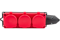 Колодка 3-х мест. "У" 16А IP44 каучук 250В одноф.