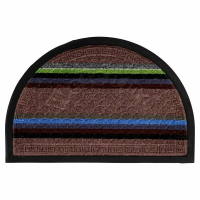  Коврик придверный, ворсовый с резиновой каймой, полукруг 40х60см