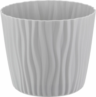 Горшок д/цветов Волна 2л с вкладышем (серый) 