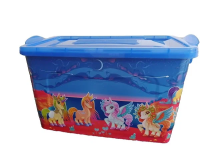 Контейнер д/хранения 50л. Единорожки скол на крышке
