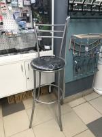 Стул Барный черн.крокод./хром