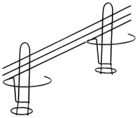 Подцветочник Д16см Косая-2 черн.