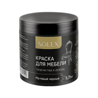 Краска д/мебели (ЧЕРНЫЙ Матовый) 0,75кг "SOLEX"