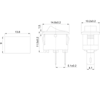 Выключатель 1кл 250V 3A (2с) бел/микро 36-2012