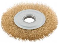 Корщетка-колесо желтая 125мм 39025