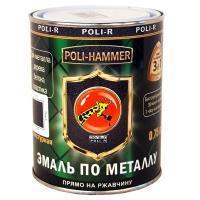 Эмаль Poli-Hammer текстурн.(1314) зелёная 0,75л
