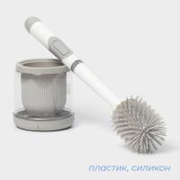 Ерш д/унитаза силикон. с емкостью д/моющего средства 10481992