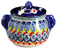 Сахарница Узоры синяя 800мл 5279299