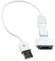 Кабель USB(A)шт-miniUSB/mikroUSB/iPhone4 3 в 1 18-1195