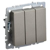 Выключатель 3СП 10А мех.шампань Brite