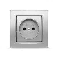 Розетка 1СП Бриллиант сереб. 7949834