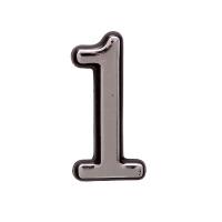 Цифра Большая пластик "1" хром