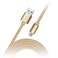 Кабель SB USB-micro нейлон 1м зол.
