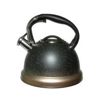 Чайник 3л НМ55178 нерж.со свист.комб.черная ручка