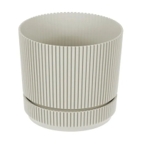 Горшок д/цветов СТРИП 1,3л с подставкой (кремовый) М 3246