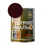 "Радуга" Грунт-эмаль 3в1 спелая вишня. 0,9кг