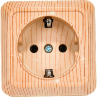Розетка 1ОП с/з сосна Олимп