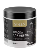 Краска д/мебели (БЕЛЫЙ) 0,75л "SOLEX"