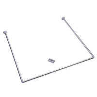 Карниз для ванной угловой нерж 90х90х90см