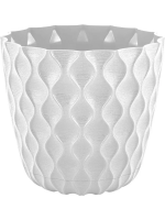 Горшок для цветов InGreen Wave 0,65л,D115мм белоснежный жасмин