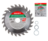 Диск пильный по дереву 190х30/20/16мм 24зуб. ВОЛАТ