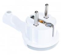 Вилка-невидимка 16А белая UNIVersal