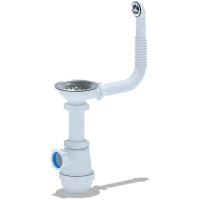 А0142Сифон для кухни Ани 3 1/2"*40 с жестким переливом