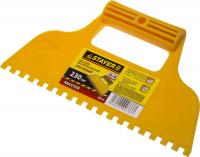 Шпатель STAYER зубч.6*6мм  230мм 1022-6