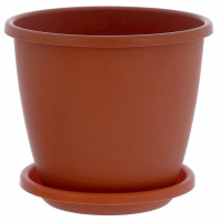 Горшок д/цветов АФИНА 1,1л коричневый (6488) 