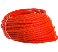 24499 Труба гофр.20мм ПВХ оранж. с зондом 