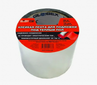 Лента клейкая 75мм*40м д/подложки под теплый пол "GLOBEX"