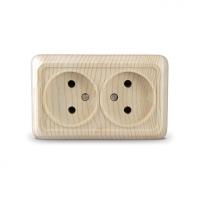Розетка б/з 2ОП сосна Олимп