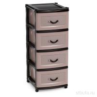 Комод 4-х секц. коричневый М1356