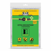Сетка москитная с крепежом 1*2,1м с магнитами белая "Nadsor"