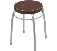 Табурет Фабрик 1 с ободом ТФ01 Ника коричнев.