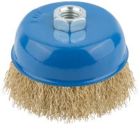 Корщетка-чашка 100мм М14 латунированная сталь 38943М